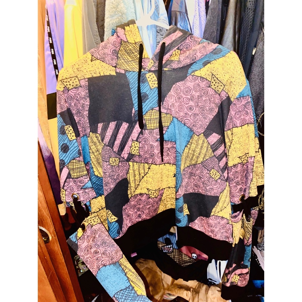 Nightmare Before Christmas hoodie/stitched sleeves